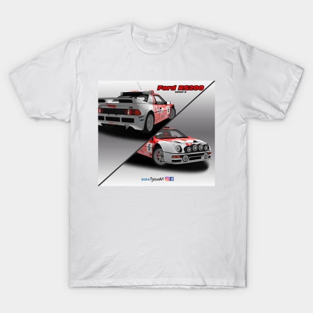 Ford RS200 Group B Belga T-Shirt by PjesusArt